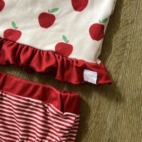 SweetHoney Apple Loungewear Pajama Set 4T - Picture 4 of 6